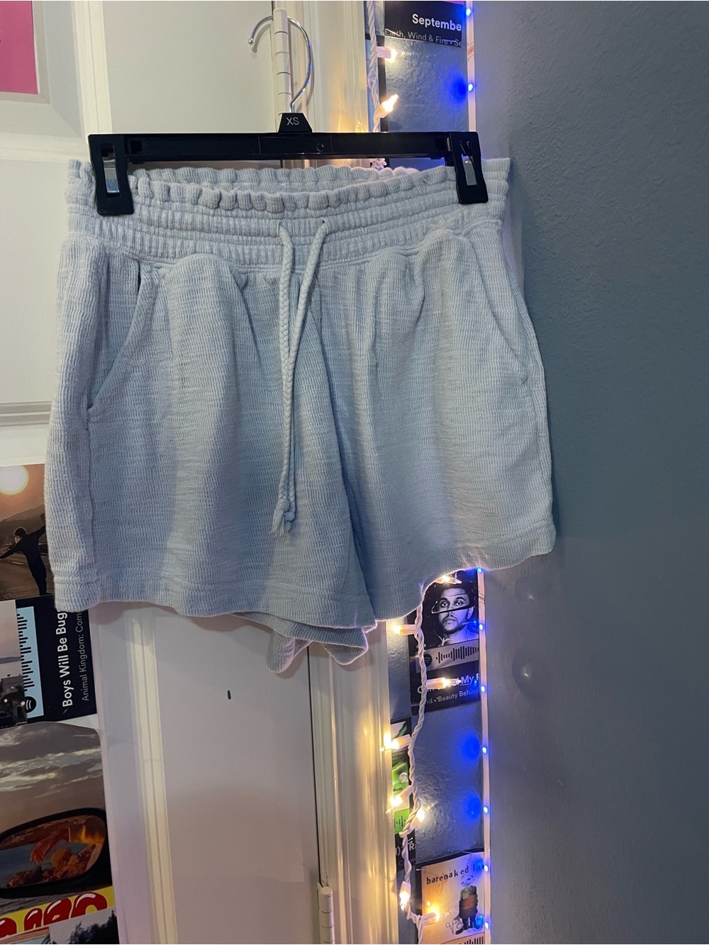 Light blue aerie Cozy Knit Drawstring Women's Shorts
